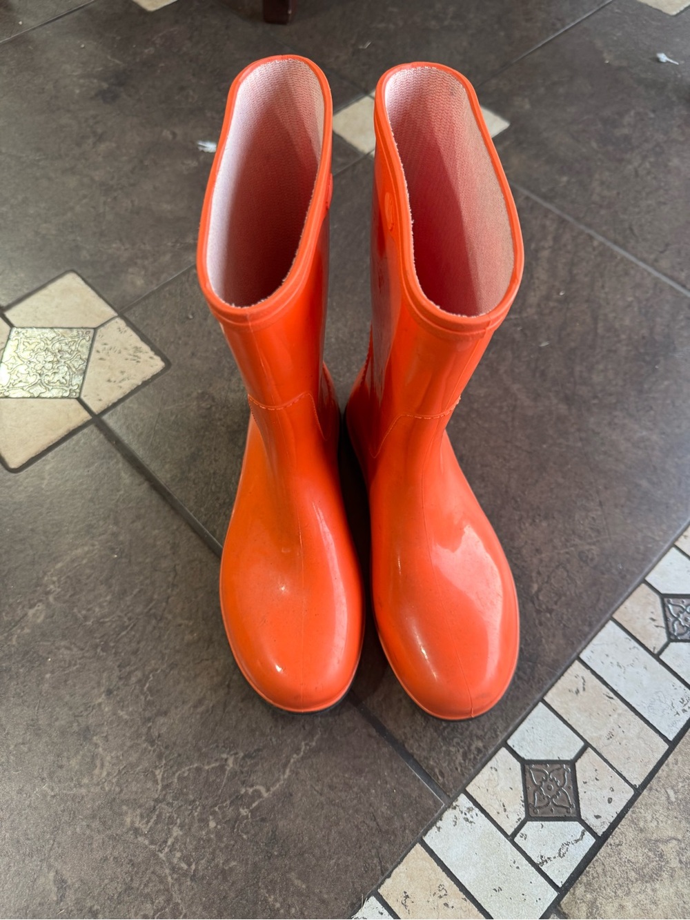 Bright Orange Women's Rain Boots